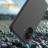 Handyhülle für Apple iPhone 16 Plus – Outdoor Silikon Cover Schwarz