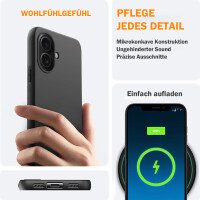 Handyhülle für Apple iPhone 16 Plus – Outdoor Silikon Cover Schwarz