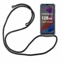 Handykette für Honor X6B Handyhülle mit Band Case Hülle mit Kordel Handy Tasche Schwarz