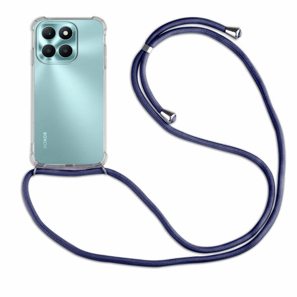 Handykette für Honor X6B Handyhülle mit Band Case Hülle mit Kordel Handy Tasche Blau