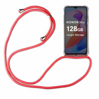 Handykette für Honor X6B Handyhülle mit Band Case Hülle mit Kordel Handy Tasche Rot