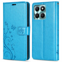 Hülle Honor X6B, Handy Tasche Handyhülle Flip Cover Wallet Case Klapphülle Etui Blau