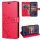Hülle Honor X6B, Handy Tasche Handyhülle Flip Cover Wallet Case Klapphülle Etui Rot