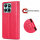 Hülle Honor X6B, Handy Tasche Handyhülle Flip Cover Wallet Case Klapphülle Etui Rot