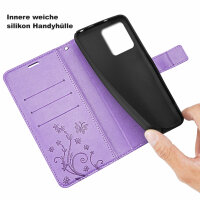 Hülle Honor X6B, Handy Tasche Handyhülle Flip Cover Wallet Case Klapphülle Etui Lila