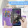 Hülle Honor X6B, Handy Tasche Handyhülle Flip Cover Wallet Case Klapphülle Etui Lila