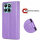 Hülle Honor X6B, Handy Tasche Handyhülle Flip Cover Wallet Case Klapphülle Etui Lila