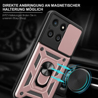 Outdoor Panzer Hülle Honor X6B Handyhülle mit Slide Kameraschutz Ringhalter Rosegold