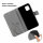 Handyhülle für Apple iPhone 11 – Flip Cover Blumen Grau