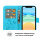 Handyhülle für Apple iPhone 11 Flip Cover Blumen Blau