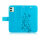Handyhülle für Apple iPhone 11 Flip Cover Blumen Blau