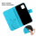 Handyhülle für Apple iPhone 11 Flip Cover Blumen Blau
