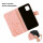 Handyhülle für Apple iPhone 11 – Flip Cover Blumen Rosegold