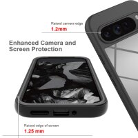 Handy Tasche für Google Pixel 9 Pro XL Hülle 360° Grad Handyhülle mit Displayschutz