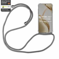 Handykette für Honor 200 Handyhülle mit Band Case Hülle mit Kordel Handy Tasche in Grau