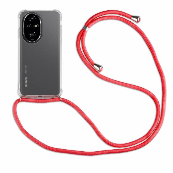 Handykette für Honor 200 Handyhülle mit Band Case Hülle mit Kordel Handy Tasche in Rot