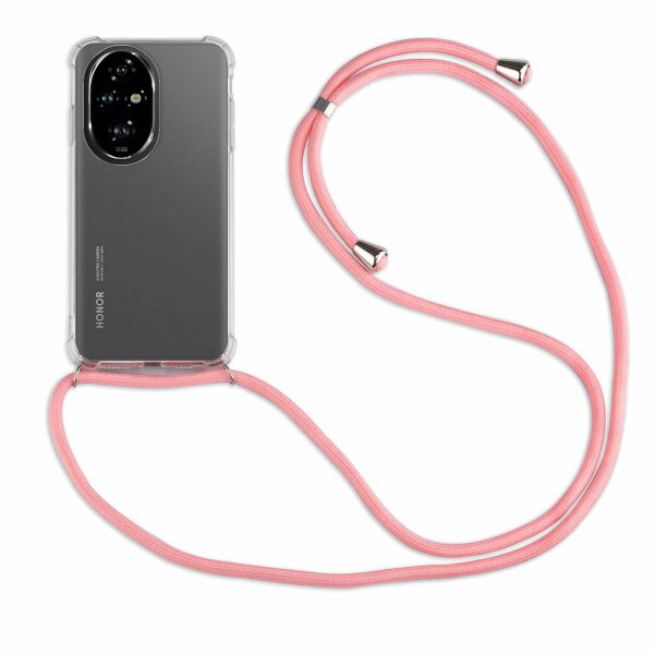 Handykette für Honor 200 Pro Handyhülle mit Band Case Hülle mit Kordel Handy Tasche in Rosa