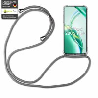 Handykette für Honor 200 Smart Handyhülle mit Band Case Hülle mit Kordel Handy Tasche in Grau