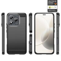 Carbon Hülle für Honor 400 Lite Handyhülle Backcover TPU Silikon Bumper