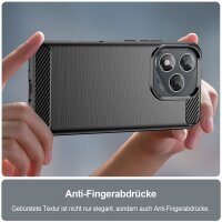 Carbon Hülle für Honor 400 Lite Handyhülle Backcover TPU Silikon Bumper