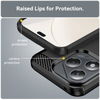 Carbon Hülle für Honor 400 Lite Handyhülle Backcover TPU Silikon Bumper