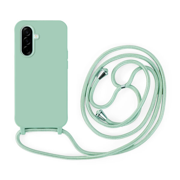 Handykette für Samsung Hanyhülle mit Band Hülle mit Kodel Smartphone Halskette Galaxy A26 in Mintgrün
