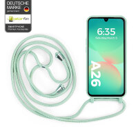 Handykette für Samsung Hanyhülle mit Band Hülle mit Kodel Smartphone Halskette Galaxy A26 in Mintgrün