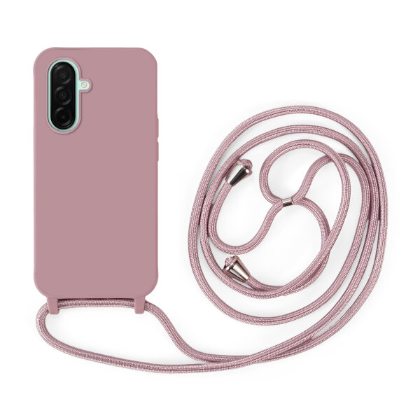 Handykette für Samsung Hanyhülle mit Band Hülle mit Kodel Smartphone Halskette Galaxy A26 in Rosa
