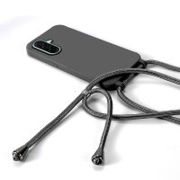 Handykette für Samsung Hanyhülle mit Band Hülle mit Kodel Smartphone Halskette Galaxy A26 in Schwarz