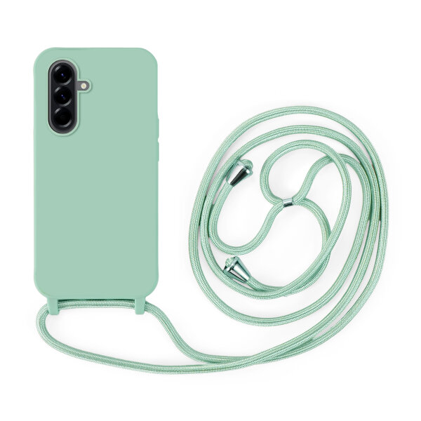 Handykette für Samsung Hanyhülle mit Band Hülle mit Kodel Smartphone Halskette Galaxy A36 in Mintgrün