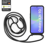 Handykette für Samsung Hanyhülle mit Band Hülle mit Kodel Smartphone Halskette Galaxy A36 in Schwarz