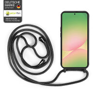 Handykette für Samsung Hanyhülle mit Band Hülle mit Kodel Smartphone Halskette Galaxy A56 in Schwarz