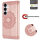 Handy Tasche für Samsung Galaxy S25 Hülle Handyhülle Klapphülle Wallet Case in Rosegold