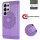 Handy Tasche für Samsung Galaxy S25 Ultra Hülle Handyhülle Klapphülle Wallet Case in Lila