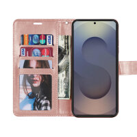 Handy Tasche für Samsung Galaxy S25 Ultra Hülle Handyhülle Klapphülle Wallet Case in Rosegold