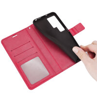 Handy Tasche für Samsung Galaxy S25 Ultra Hülle Handyhülle Klapphülle Wallet Case in Rot