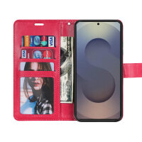 Handy Tasche für Samsung Galaxy S25 Ultra Hülle Handyhülle Klapphülle Wallet Case in Rot