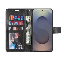 Handy Tasche für Samsung Galaxy S25 Ultra Hülle Handyhülle Klapphülle Wallet Case in Schwarz