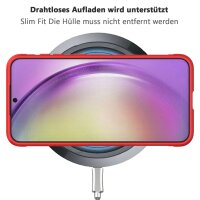 Hülle für Samsung Galaxy A36 / A56 Handyhülle Outdoor Case Cover Bumper in Rot