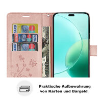 Hülle für Honor 400 Lite Handy Tasche Handyhülle Flip Cover Wallet Case Klapphülle in Rosegold