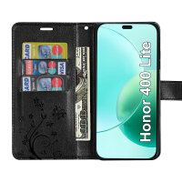 Hülle für Honor 400 Lite Handy Tasche Handyhülle Flip Cover Wallet Case Klapphülle in Schwarz