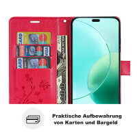 Hülle für Honor 400 Lite Handy Tasche Handyhülle Flip Cover Wallet Case Klapphülle in Rot