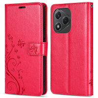 Hülle für Honor 400 Lite Handy Tasche Handyhülle Flip Cover Wallet Case Klapphülle in Rot