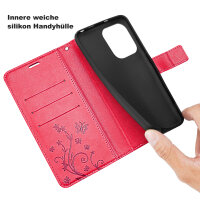 Hülle für Honor 400 Lite Handy Tasche Handyhülle Flip Cover Wallet Case Klapphülle in Rot