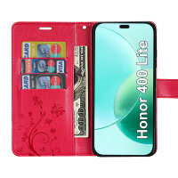 Hülle für Honor 400 Lite Handy Tasche Handyhülle Flip Cover Wallet Case Klapphülle in Rot
