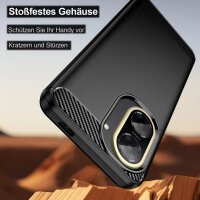 Carbon Hülle für Xiaomi Redmi A5 Handyhülle Back Cover Handy Tasche Bumper in Schwarz