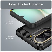 Carbon Hülle für Xiaomi Redmi A5 Handyhülle Back Cover Handy Tasche Bumper in Schwarz