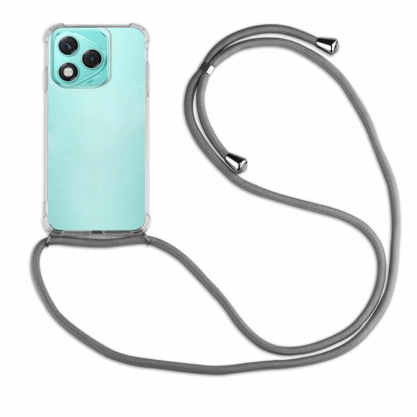 Handykette für Honor 400 Lite Handyhülle mit Band Hülle Kordel Bumper in Grau