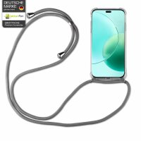 Handykette für Honor 400 Lite Handyhülle mit Band Hülle Kordel Bumper in Grau