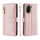 Handykette Hülle für Xiaomi Redmi A5 mit Band Handyhülle Kartenfächer PU Leder Umhängetasche in Rosa